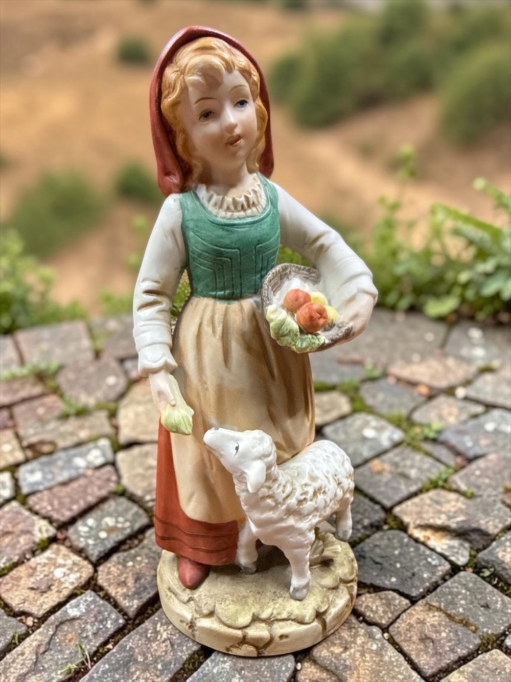 ARDALT LENWILE China Hand Painted Girl with Sheep Figurine